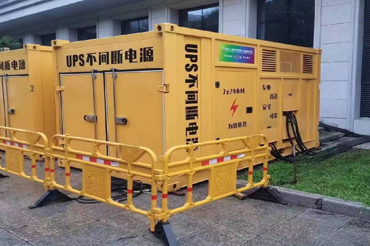 双辽发电机租赁施工现场